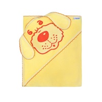 Baby terry towel 80x80 doggy yellow