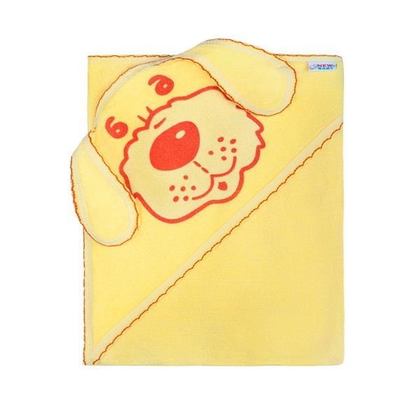 Baby terry towel 80x80 doggy yellow