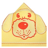 Baby terry towel 80x80 doggy yellow