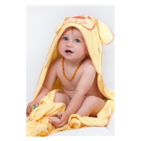 Baby terry towel 80x80 doggy yellow