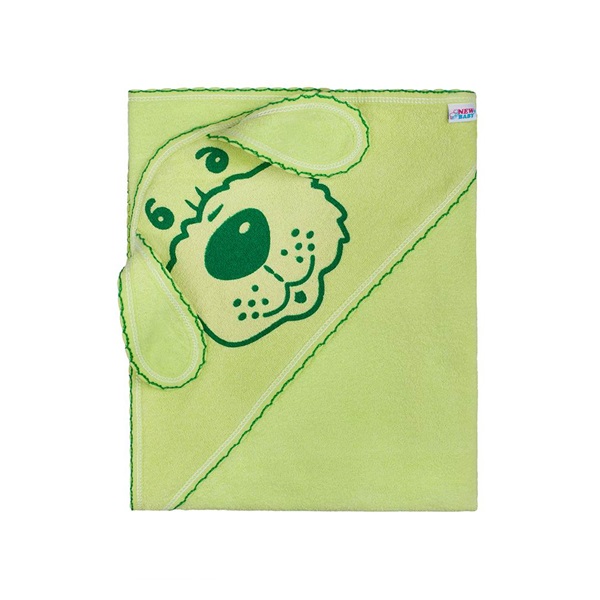 Baby terry towel 80x80 doggy green