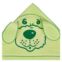 Baby terry towel 80x80 doggy green