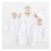 4-piece set white, size 56 (0-3m)