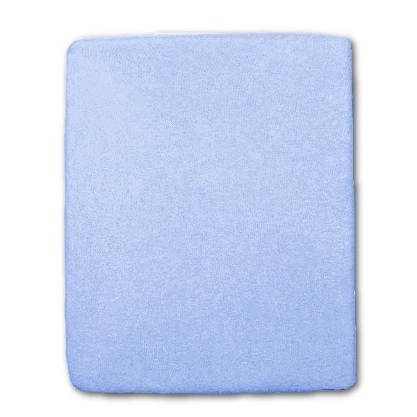 Terry crib sheet blue