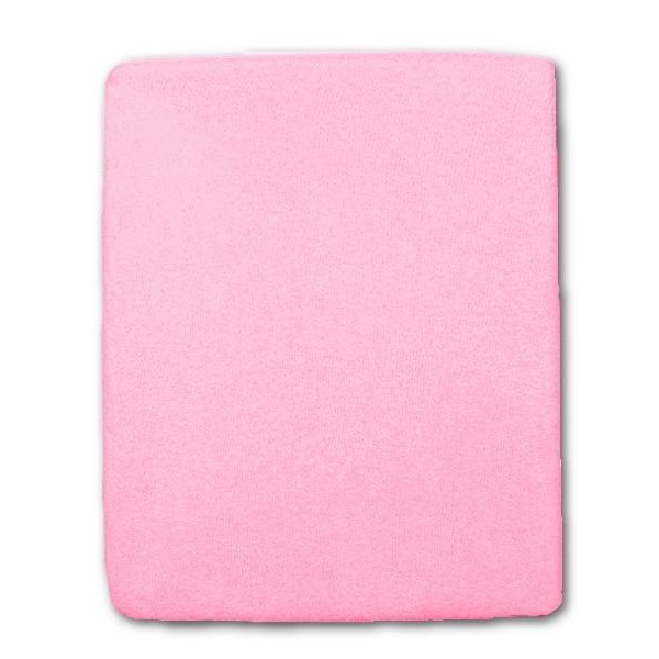 Terry crib sheet pink