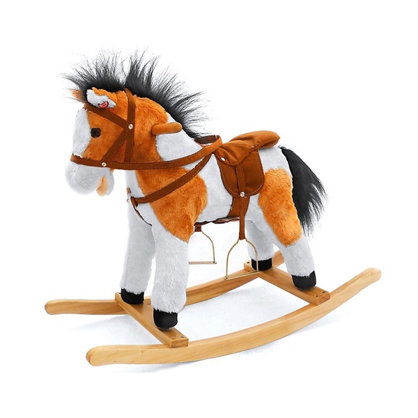 Rocking horse with melody Milly Mally Jurášek light brown