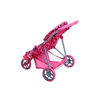 Sports stroller for 2 dolls PlayTo Klaudia pink