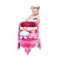 Sports stroller for 2 dolls PlayTo Klaudia pink