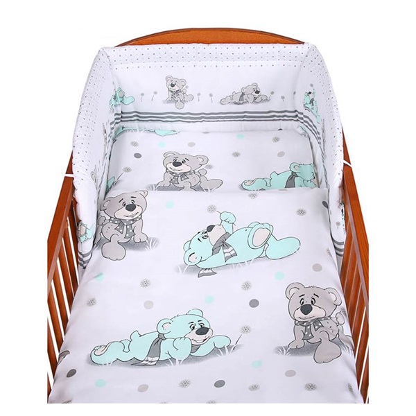 2-piece bedding New Baby 100/135 cm grey teddy bear