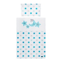 6-part bed linen Belisima Merry Stars 100/135 blue