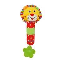 Baby Mix lion squeaky plush toy with rattle