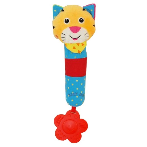 Baby Mix Tiger Whistling Plush Toy with Rattle