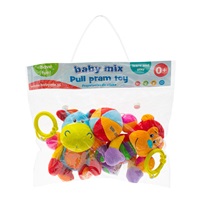Baby Mix Hippo and Monkey Plush Stroller Rattle