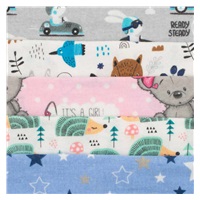 Flannel nappies with print NEW BABY 70x80 cm 10 pcs