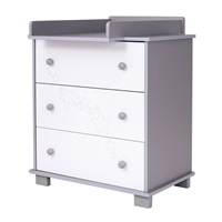 Drewex children's chest of drawers Hvězdičky grey