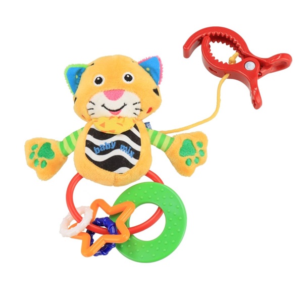 Plush toy with rattle Baby Mix tiger