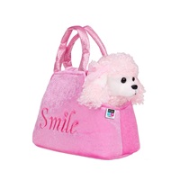 PlayTo Plush Toy Dog in a Purse Pink