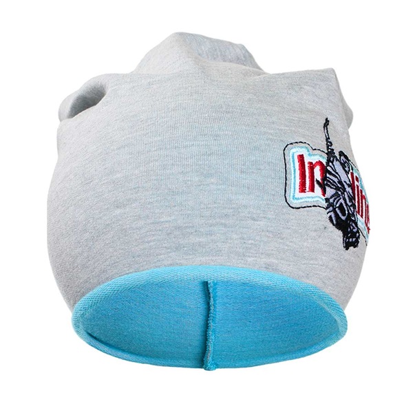 Autumn baby cap New Baby In-line grey-turquoise, size 110 (4-5y)