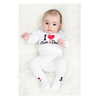 Printed body New Baby I Love Mum and Dad, size 56 (0-3m)