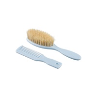 Brush and comb with natural hair Akuku blue