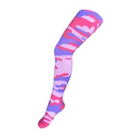 New Baby cotton tights with camouflage pattern pink-purple, size 104 (3-4y)