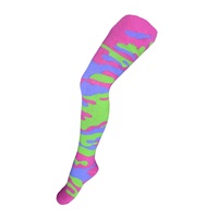 New Baby cotton tights with camouflage pattern green and pink, size 116 (5-6 years)