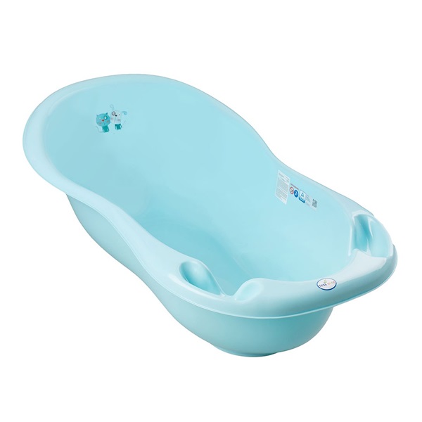 Anatomical bathtub with drain 102 cm LUX Puppy and Cat blue