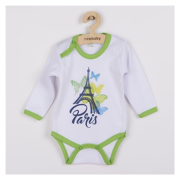 New Baby Towns Green Long Sleeve Baby Bodysuit, size 62 (3-6m)