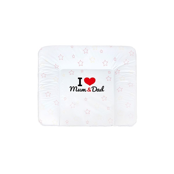 Changing mat New Baby I love Mum and Dad white 85x70cm