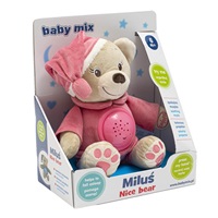 Teddy bear with projector Baby Mix pink