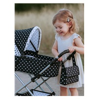 Baby Retro Stroller for dolls 2in1 New Baby Natálka white-black