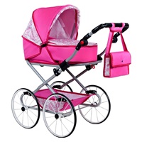 Baby Retro Stroller for dolls 2in1 New Baby Natálka pink