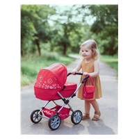 New Baby Monika Red 2in1 Baby Stroller for Dolls