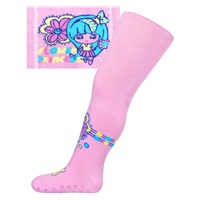 New Baby Cotton Tights with ABS Light Pink Flower Princess, size 104 (3-4y)