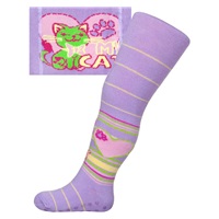 New Baby cotton tights with ABS purple my cat, size 104 (3-4y)