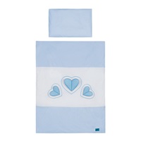 5-part bed linen Belisima Three hearts 100/135 white-blue