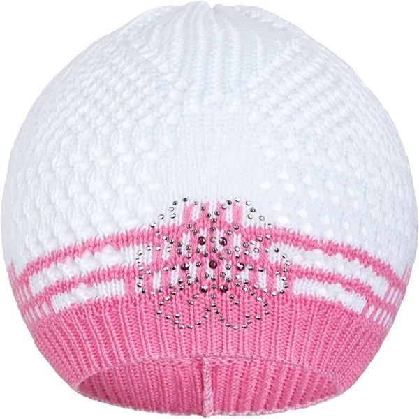 Knitted hat New Baby flower pink, size 104 (3-4y)