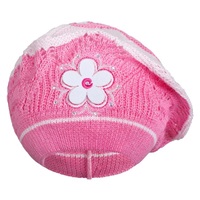 Knitted cap-baret New Baby dark pink, size 104 (3-4y)