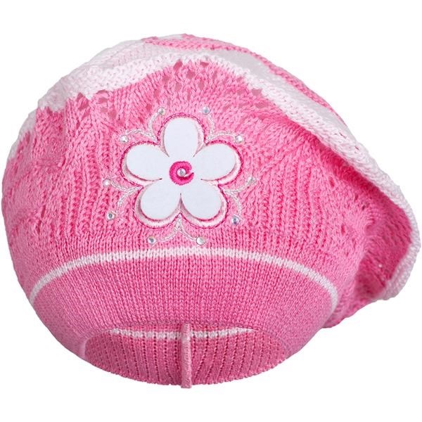 Knitted cap-baret New Baby dark pink, size 104 (3-4y)