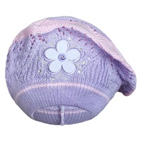 Knitted cap-baret New Baby purple, size 104 (3-4y)