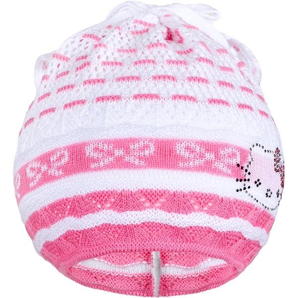 Knitted cap-scarf New Baby kitty pink, size 104 (3-4y)