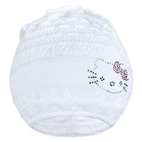 Knitted cap-scarf New Baby kitty white, size 104 (3-4y)