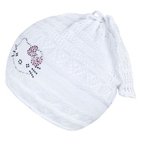 Knitted cap-scarf New Baby kitty white, size 104 (3-4y)