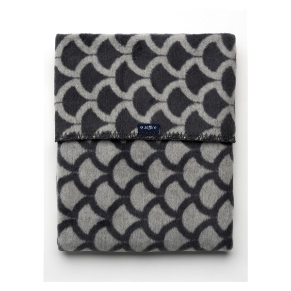 Baby cotton blanket with pattern Womar 75x100 grey-graphite