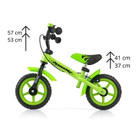 Kids bike Milly Mally Dragon with brake green