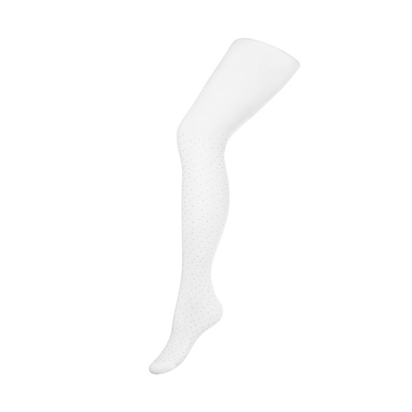 Baby Cotton Tights 3D New Baby White with Polka Dots, size 116 (5-6 years)