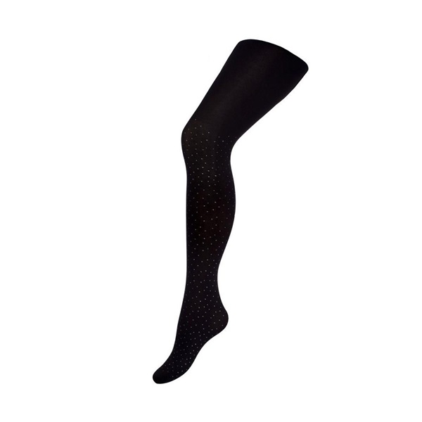 Baby Cotton Tights 3D New Baby Black with Polka Dots, size 128 (7-8 years)