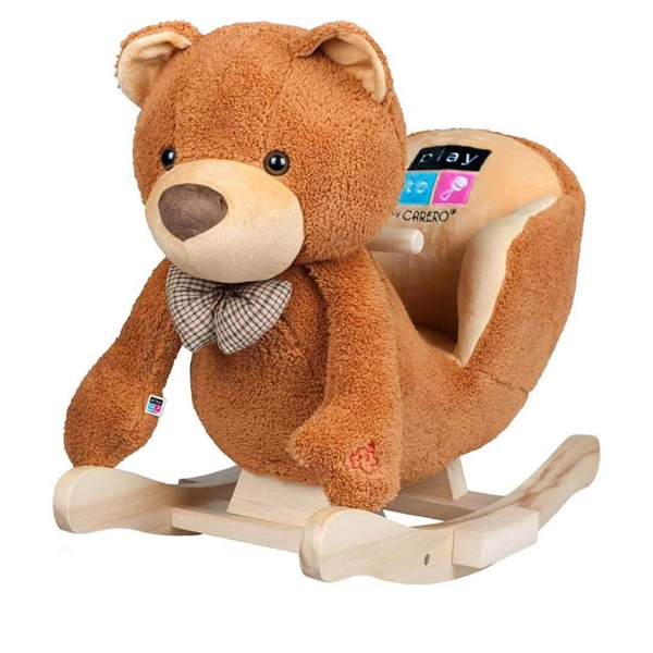 Rocking toy with sounds PlayTo teddy bear brown