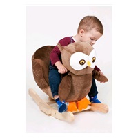 Rocking toy with sounds PlayTo teddy bear brown