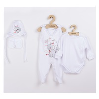 New Baby Elephant 4-piece set white and grey, size 56 (0-3m)